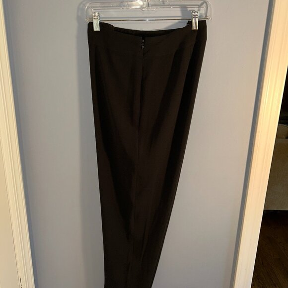 Eileen Fisher Black Silk Pants Flat Front, Side Zip, Large - Picture 1 of 6